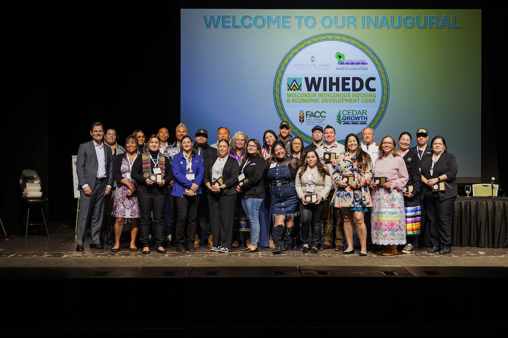 Recipients of Small Business Grant Awards at the 2024 Wisconsin Indigenous Housing and Economic Development Corporation conference in Bowler, Wisconsin. Thirty-two Native-owned businesses received grants at the inaugural event. This year's conference, which includes a pitch contest with cash prizes, takes place Nov. 5-6 in Lac du Flambeau. (Photo: WIHEDC)