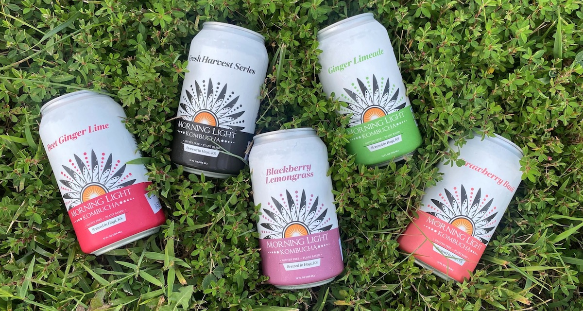 Morning Light Kombucha cans