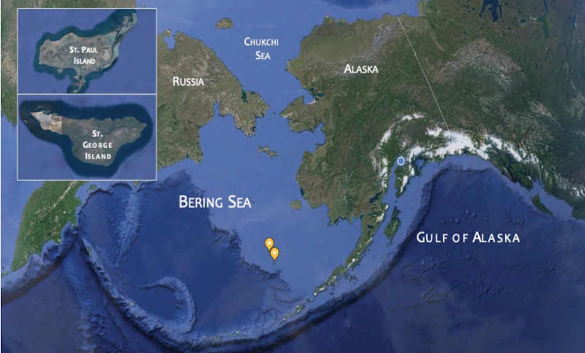 Map of Pribilof Islands