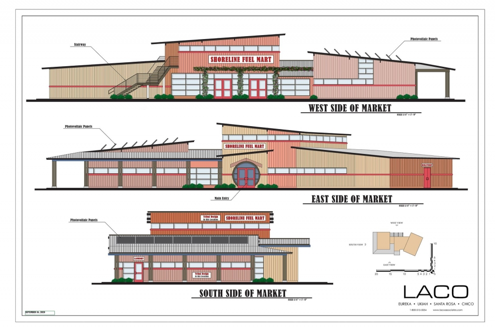 Following the acquisition of a 9-acre parcel, the Yurok Tribe plans to build a new 6,000-square-foot facility to house Shoreline Market, a laundromat and tribal offices. The retail operation will serve the local community as well as tourists visiting the Redwood National and State Parks.